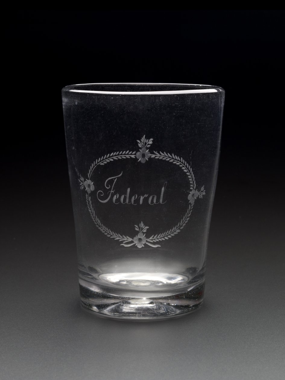 Beker, ca. 1788-1795 (loodvrij glas) door New Bremen Glass Manufactory