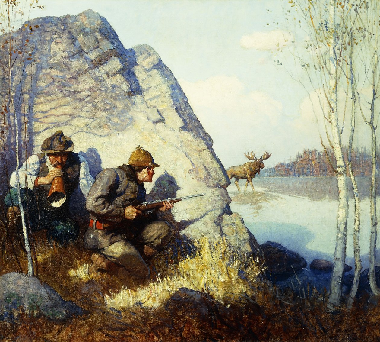 De elandroep door Newell Convers Wyeth