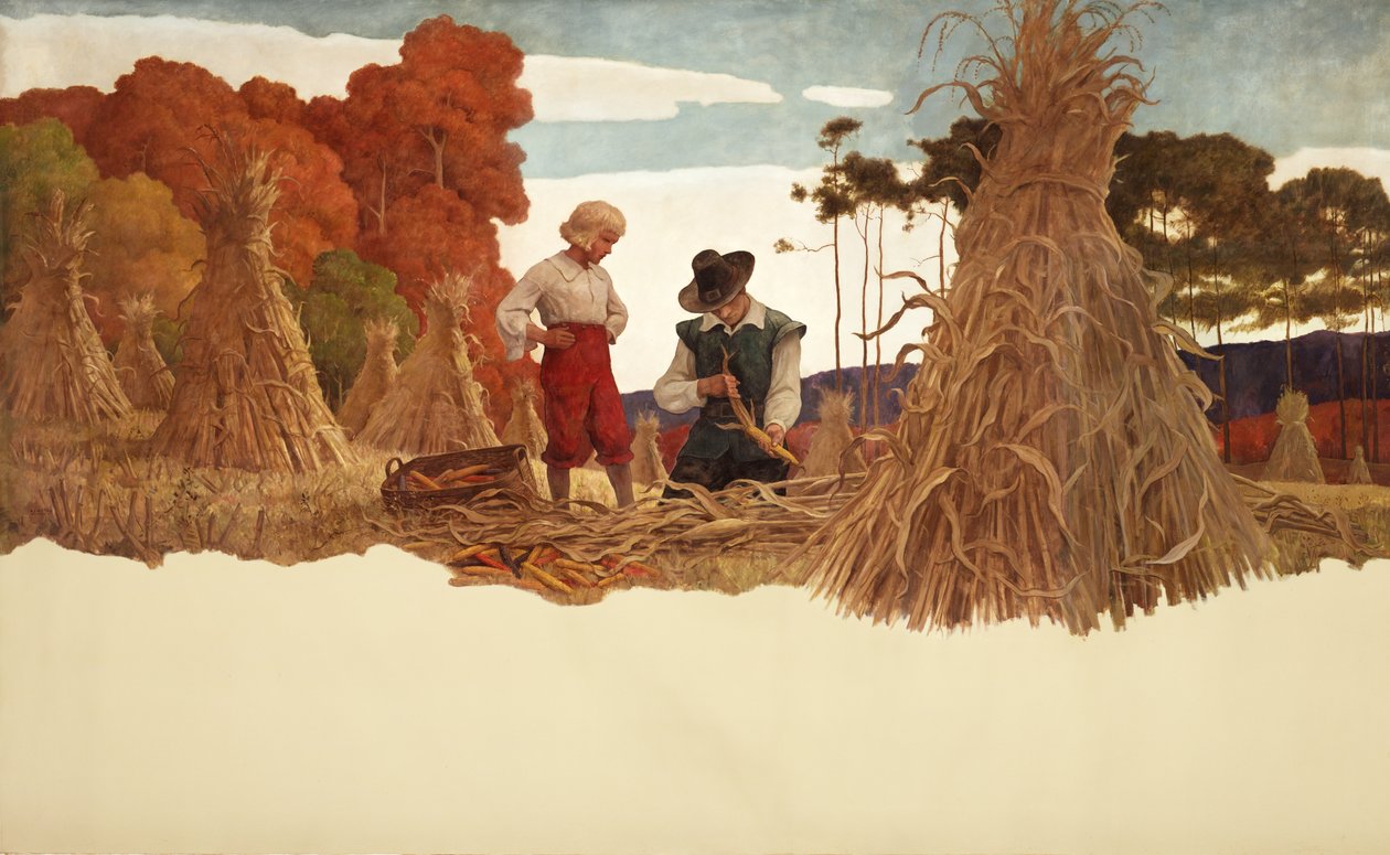 De Puriteinse Maïsschiller door Newell Convers Wyeth
