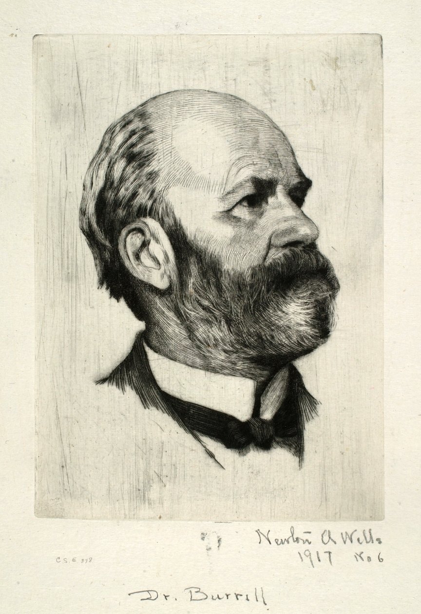 Portret van Dr. Burrill door Newton A. Wells