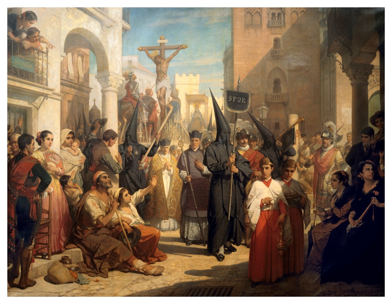 Goede Vrijdag Processie in Sevilla door Nicaise de Keyser