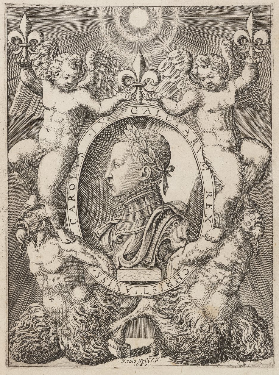 Karel IX van Frankrijk, pub. ca. 1567 door Niccolò Nelli