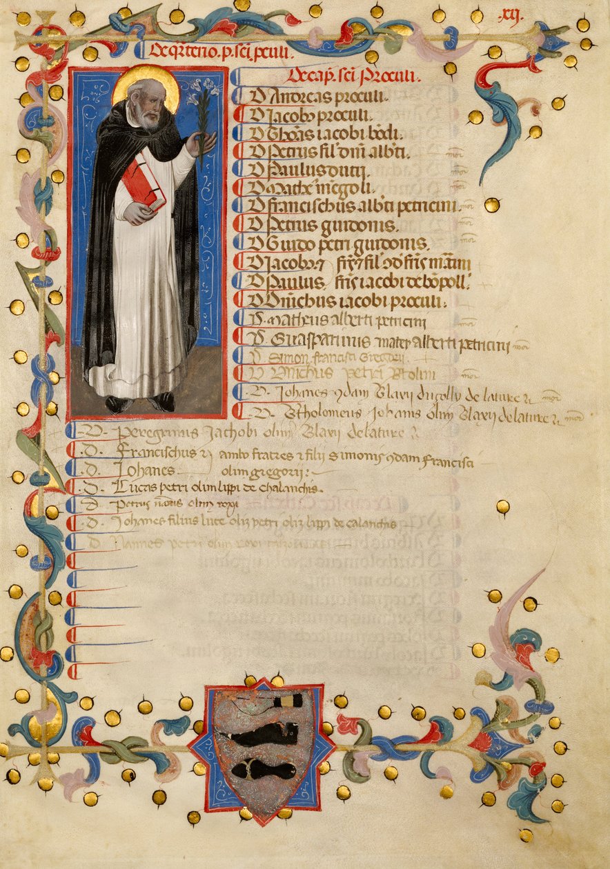 Sint Dominicus door Niccolò di Giacomo da Bologna