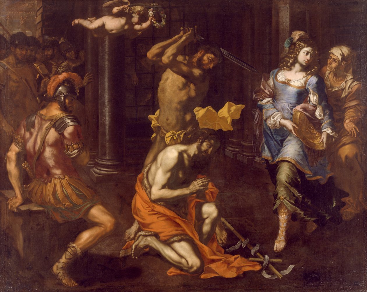 De onthoofding van Johannes de Doper door Niccolo de Simone (actief 1636-1655) door Niccolò de Simone