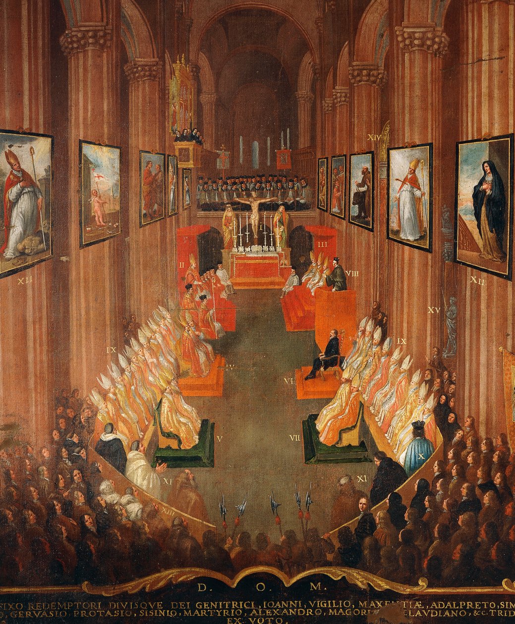 Openingszitting van het Concilie van Trente in 1545 door Niccolo Dorigati
