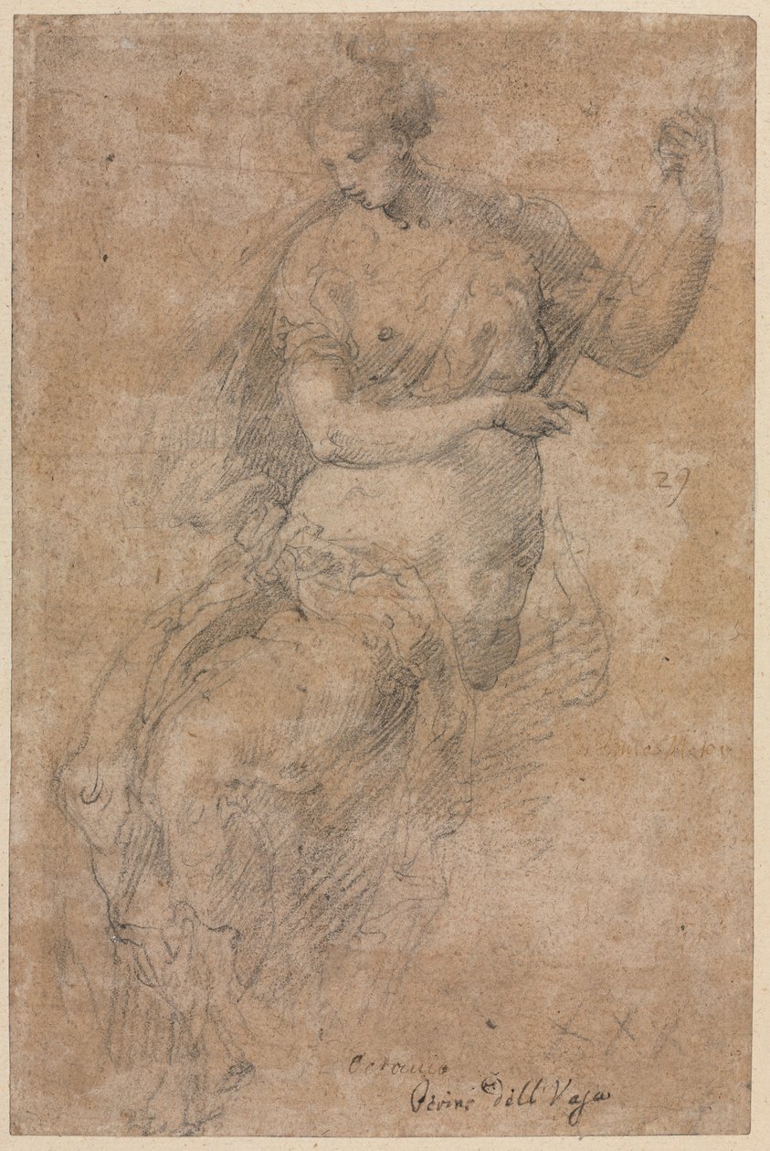 Allegorisch figuur (recto) door Niccolo dell