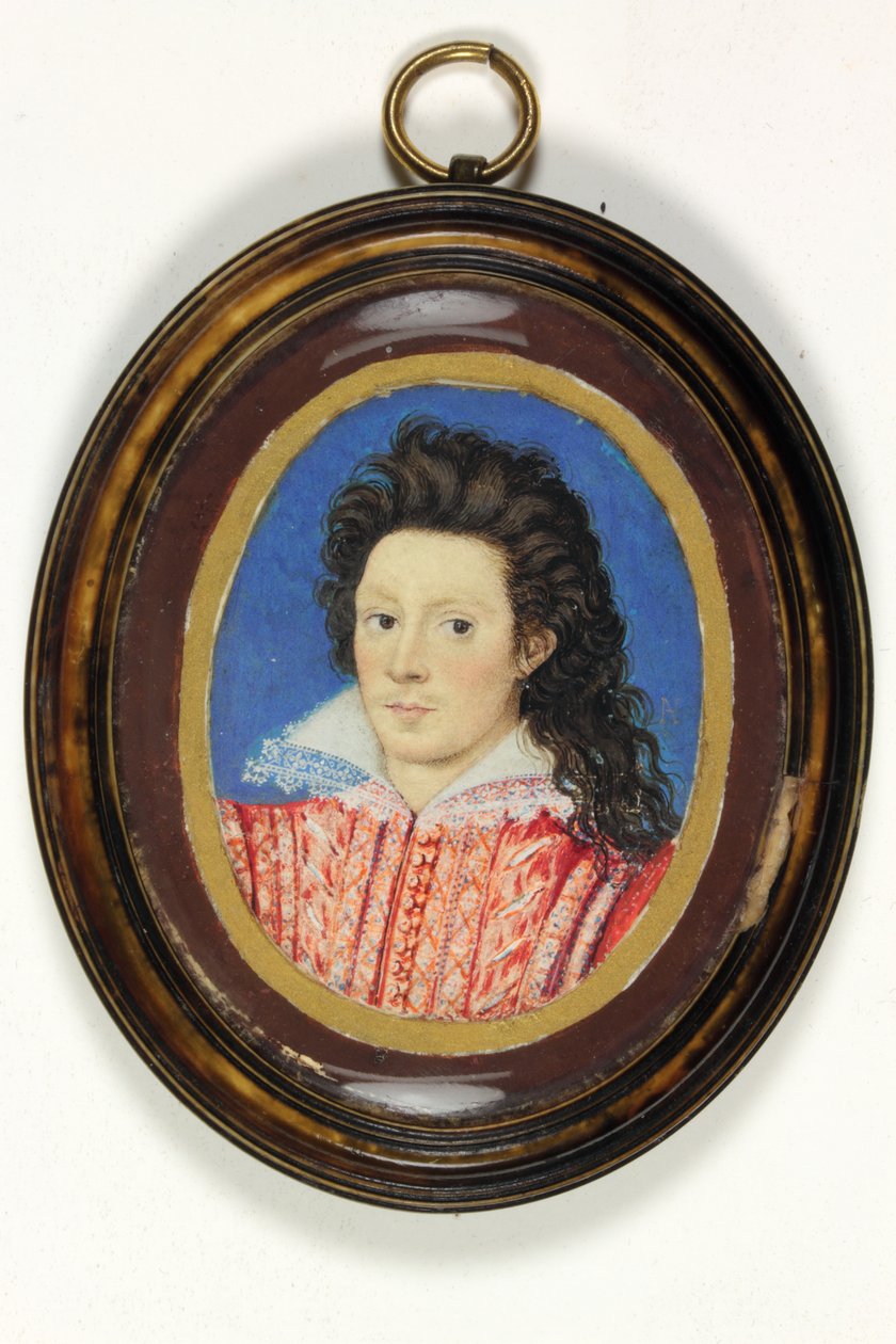 Een heer genaamd John Harington, 2e Lord Harington van Exton door Nicholas (attr.to) Hilliard