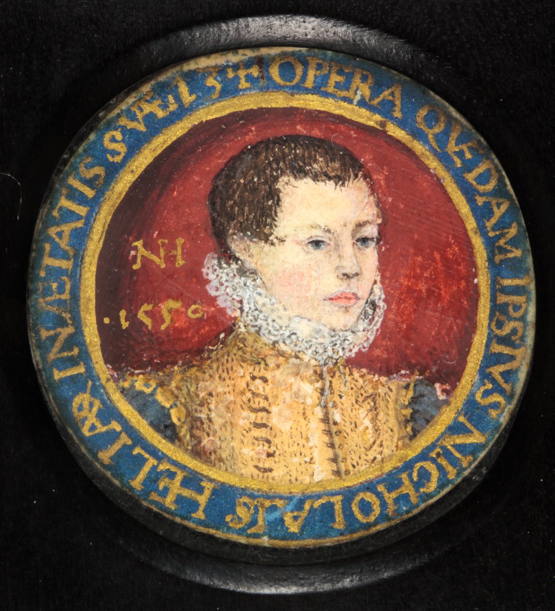 Nicholas Hilliard, zelfportret op 13-jarige leeftijd door Nicholas (attr.to) Hilliard
