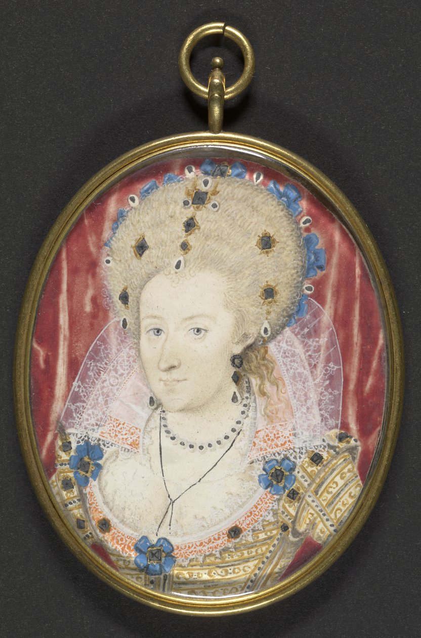 Anna van Denemarken door Nicholas (studio of) Hilliard