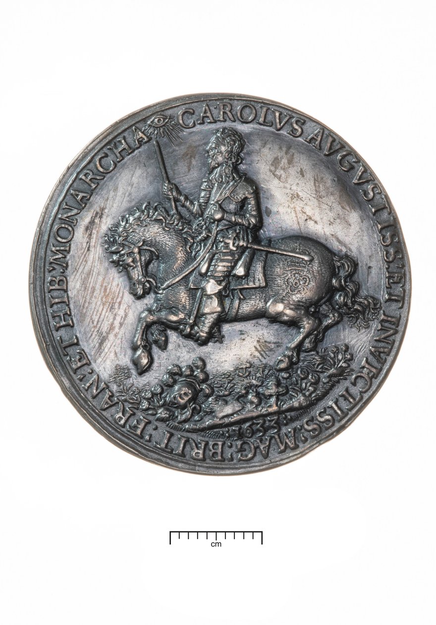 Charles I, terugkeer naar Londen na de kroning in Edinburgh, 1633 (zilver) door Nicholas Briot