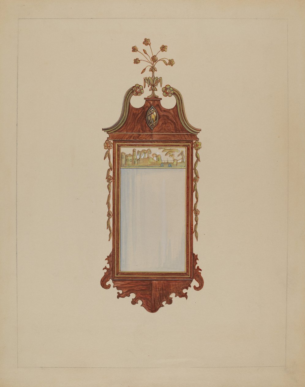 Hepplewhite Spiegel door Nicholas Gorid