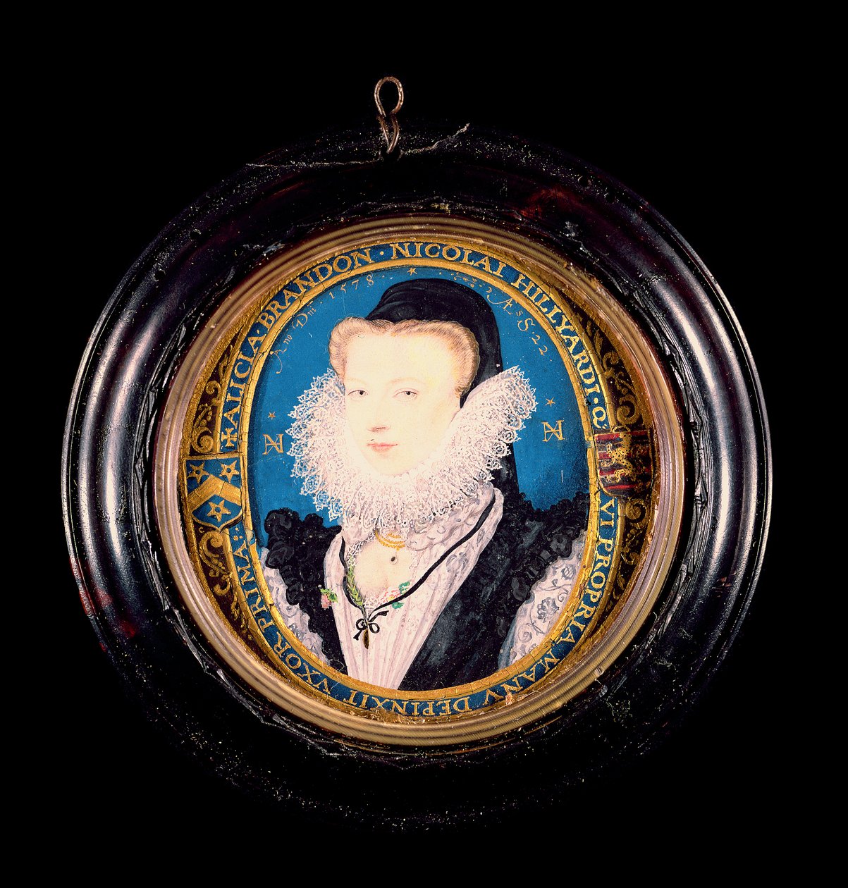 Alice Brandon, mevrouw Hilliard, 1578 door Nicholas Hilliard