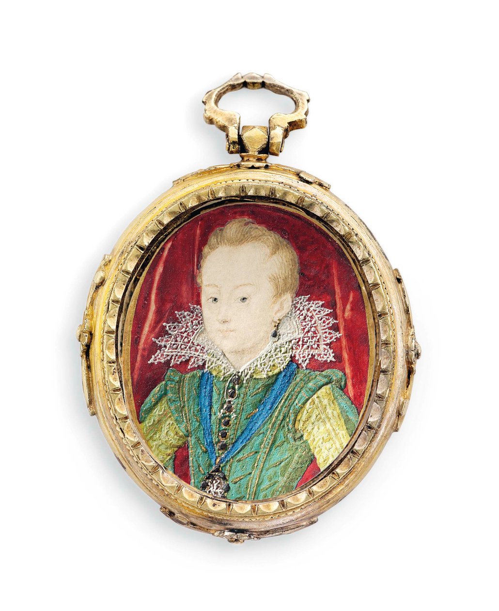 Koning Karel I als hertog van York, als jongen door Nicholas Hilliard