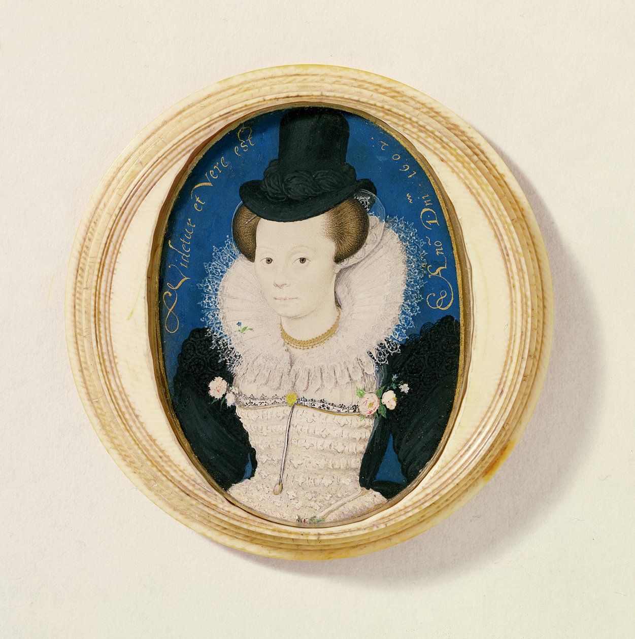 Miniatuur van een onbekende vrouw, 1602 door Nicholas Hilliard