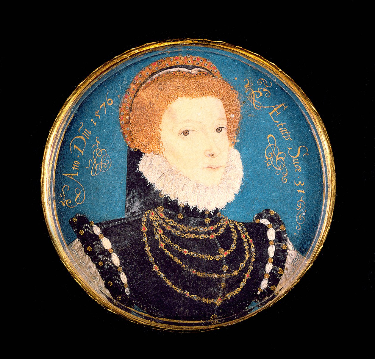 Portret van een vrouw, 1576 door Nicholas Hilliard