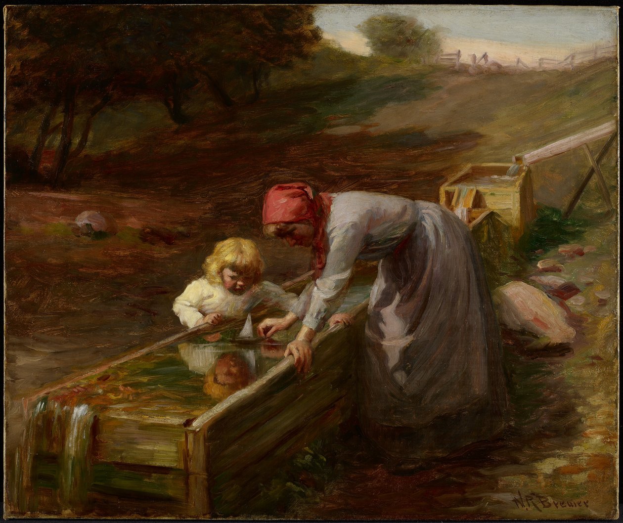 Bij de bron, ca. 1895 door Nicholas Richard Brewer