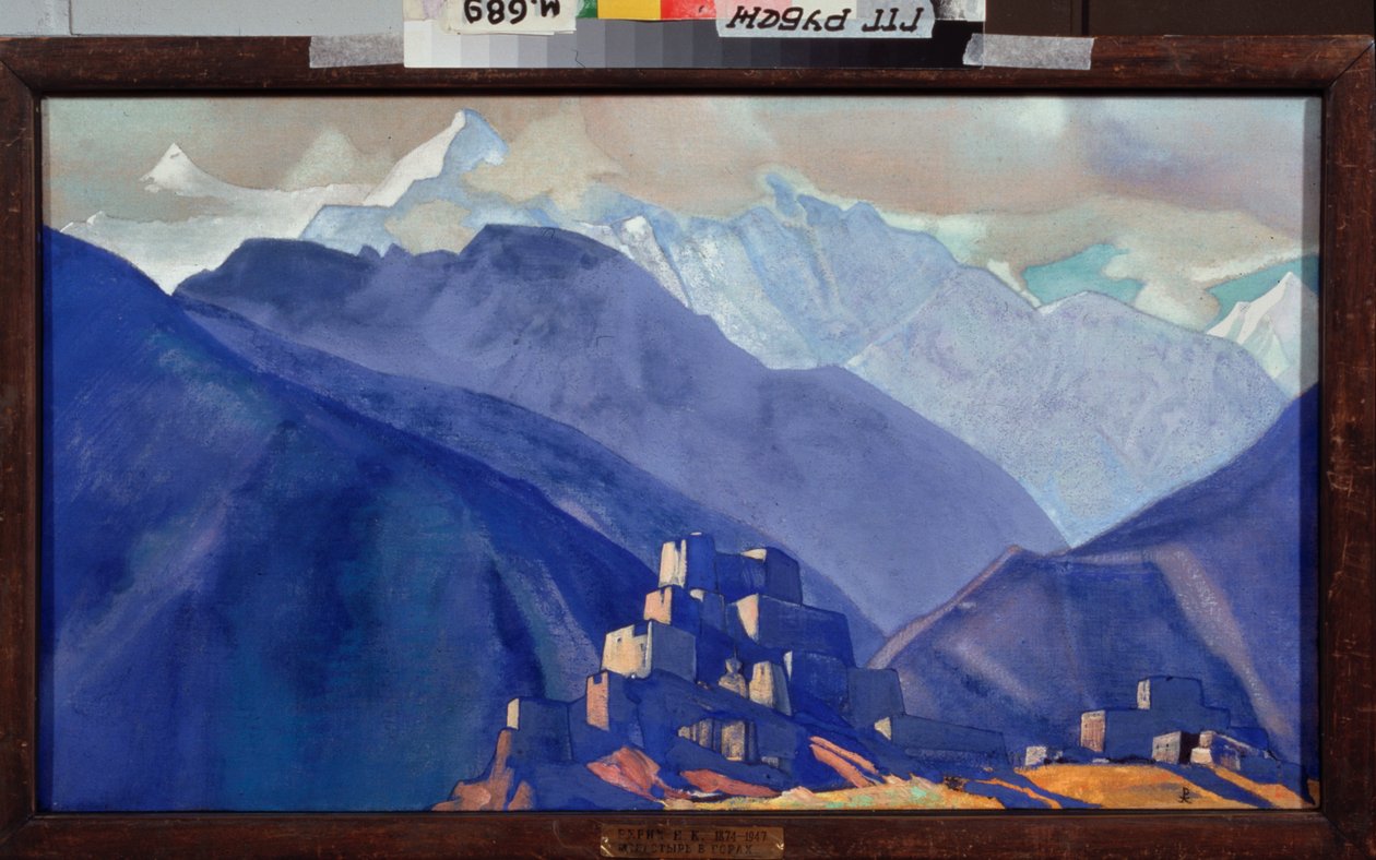 Een klooster in de Himalaya door Nicholas Roerich