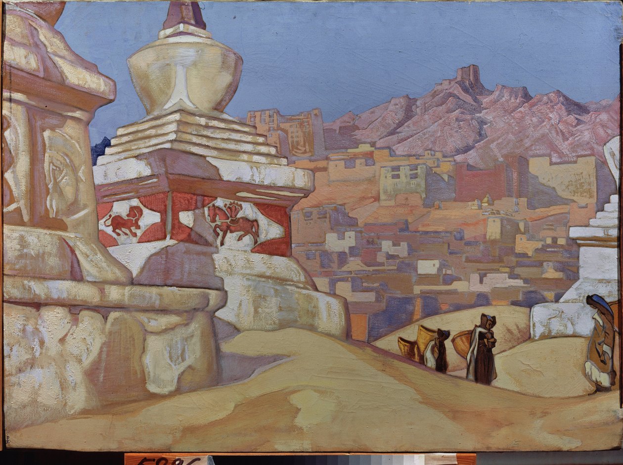 Koerier van het geluk (uit de serie Maitreya) door Nicholas Roerich