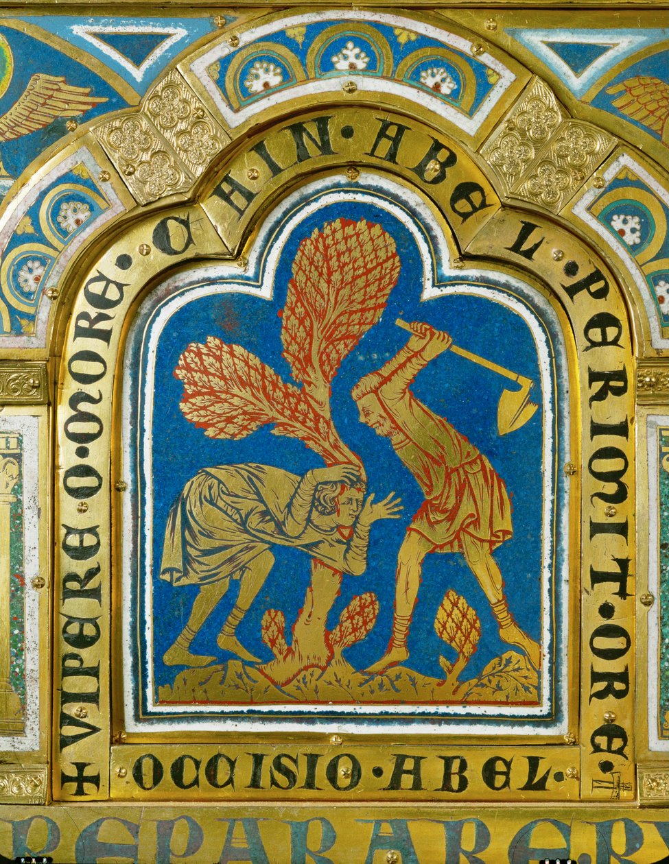 Kaïn doodt Abel ... (email op verguld koper) door Nicholas of Verdun