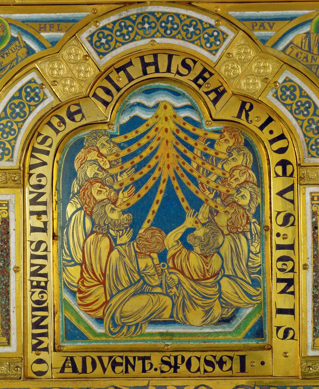 Pinksteren, vanaf het altaar van Verdun ... door Nicholas of Verdun