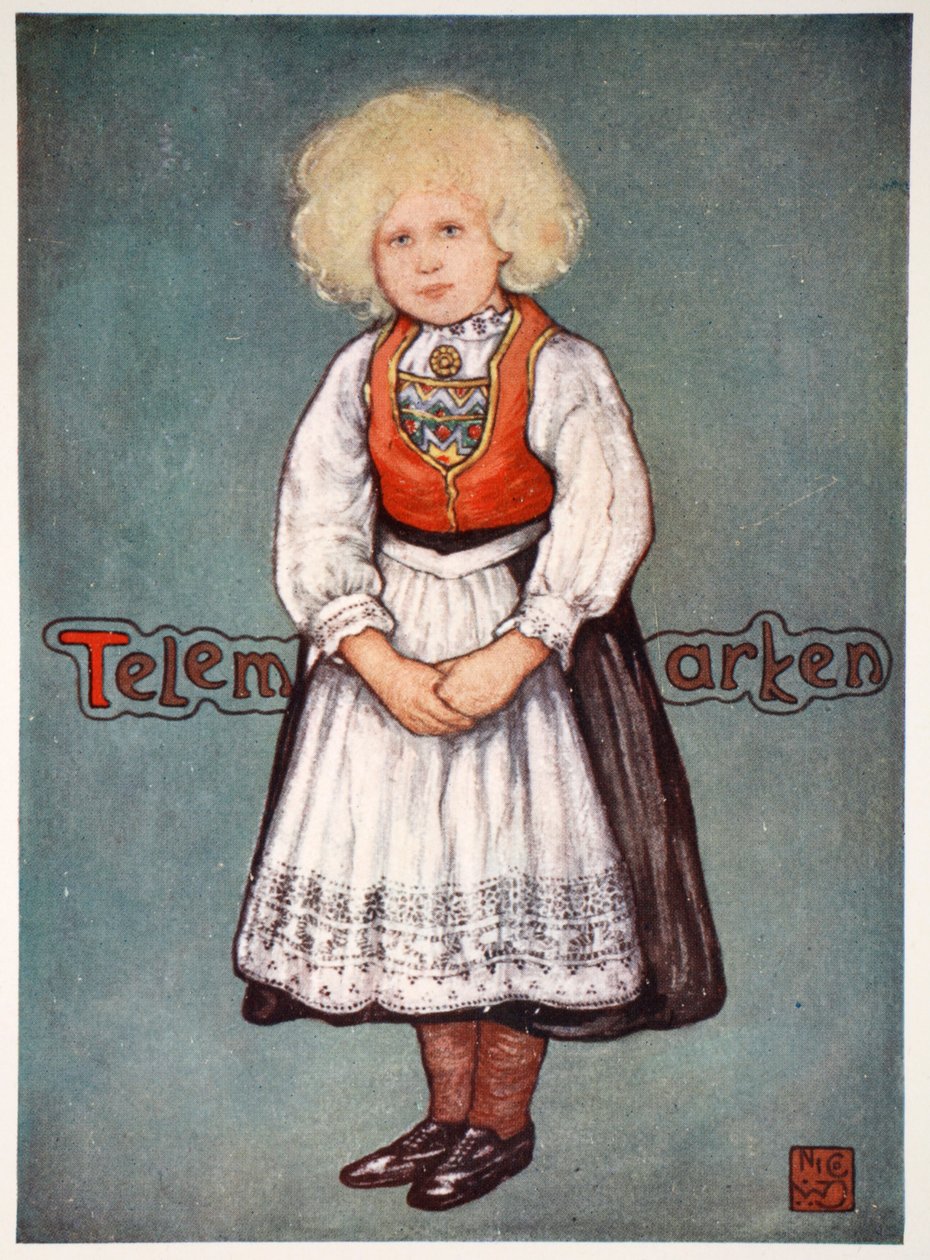Klein meisje van Telemarken, 1905 door Nico Jungman