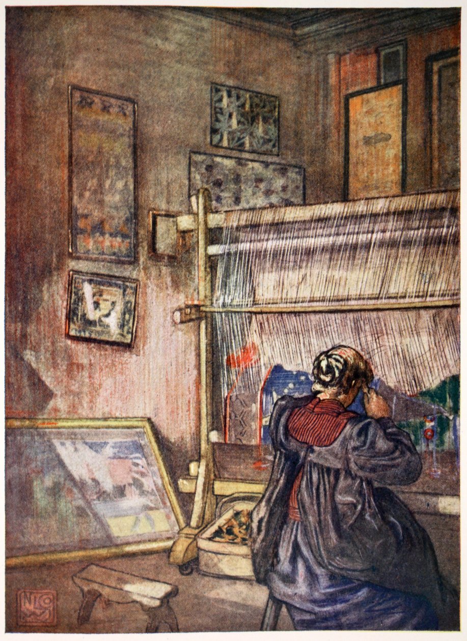Inheemse tapijt maken, 1905 door Nico Jungman