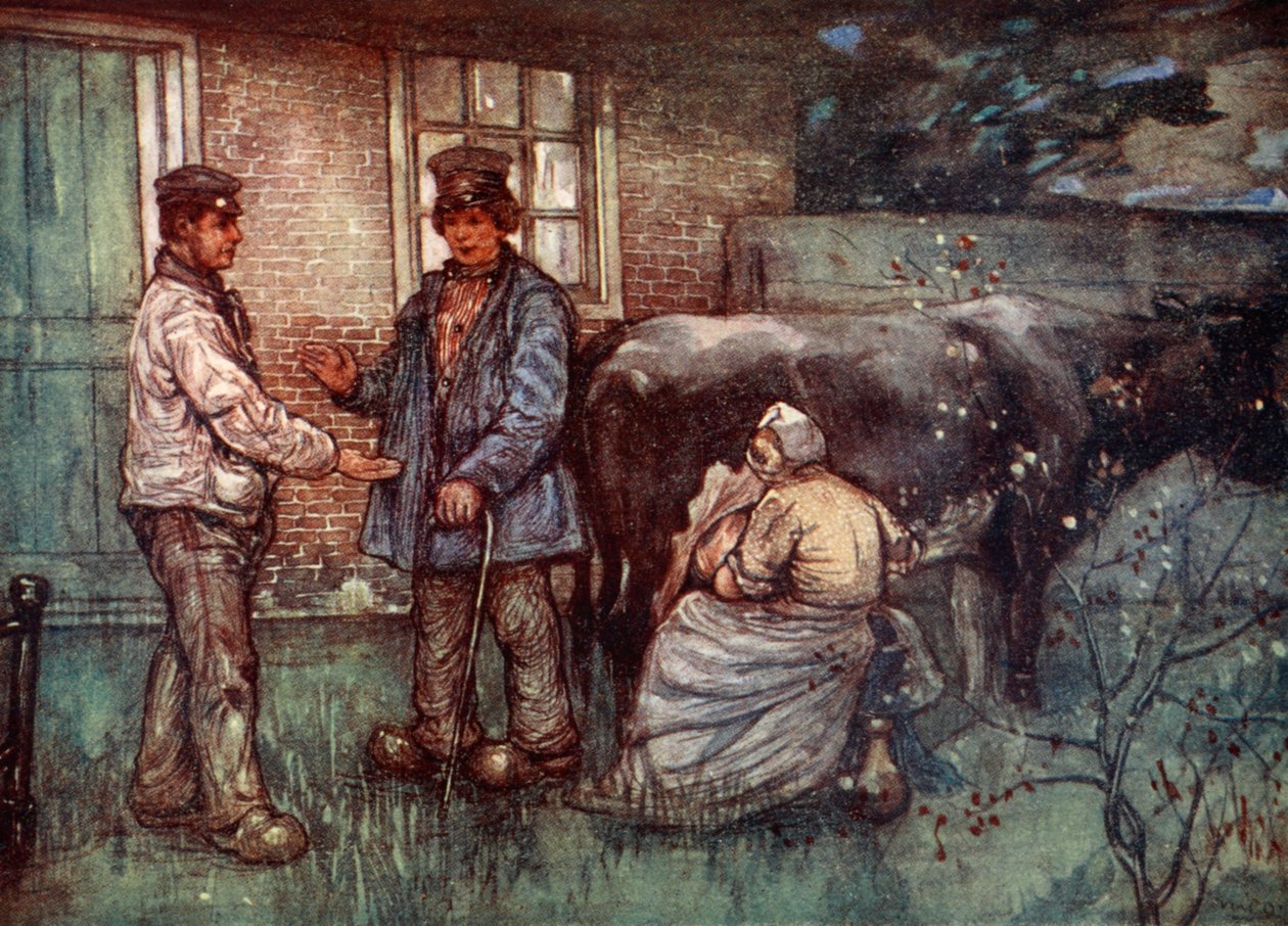 De verkoop van een koe, 1904 door Nico Jungman