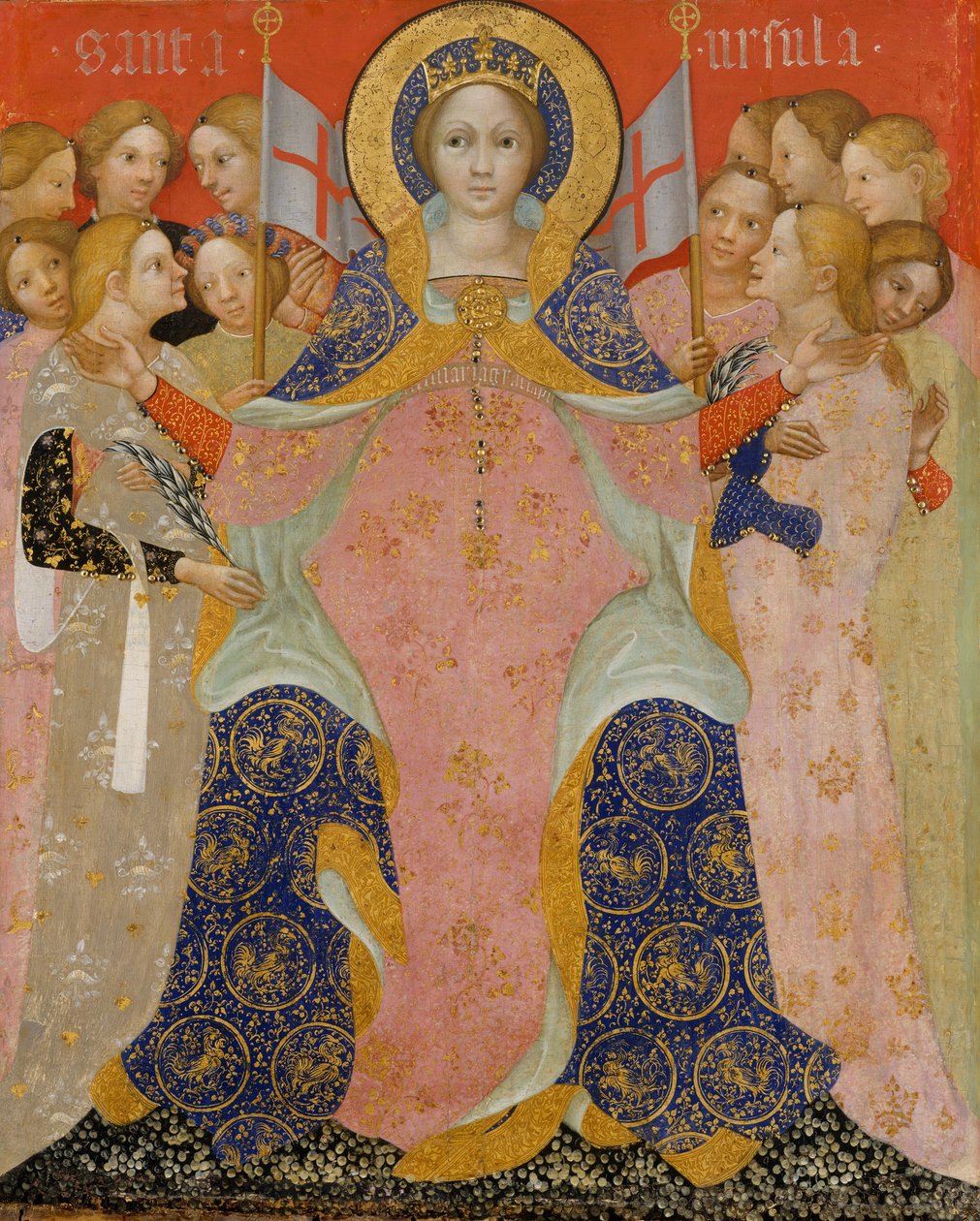 Sint Ursula en haar dienstmaagden door Nicolò di Pietro