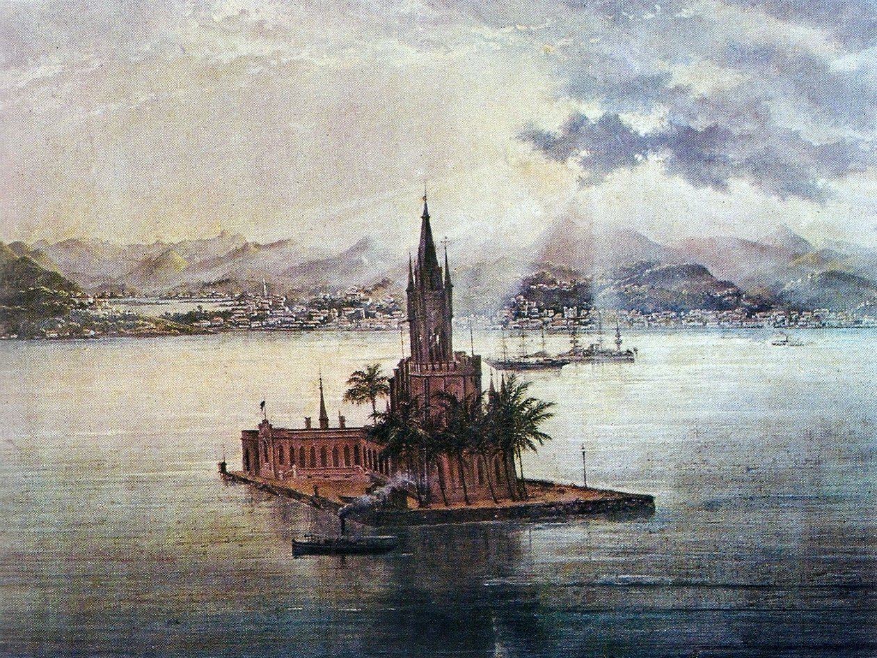 Panorama van de Baai van Guanabara door Nicola Antonio Facchinetti