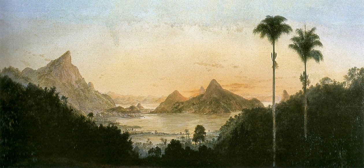 Rodrigo de Freitas-lagune, Rio de Janeiro door Nicola Antonio Facchinetti
