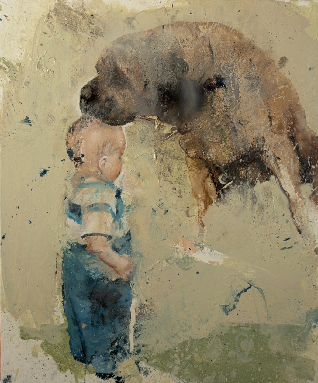 Kind met hond II, 2022 door Nicola Pucci