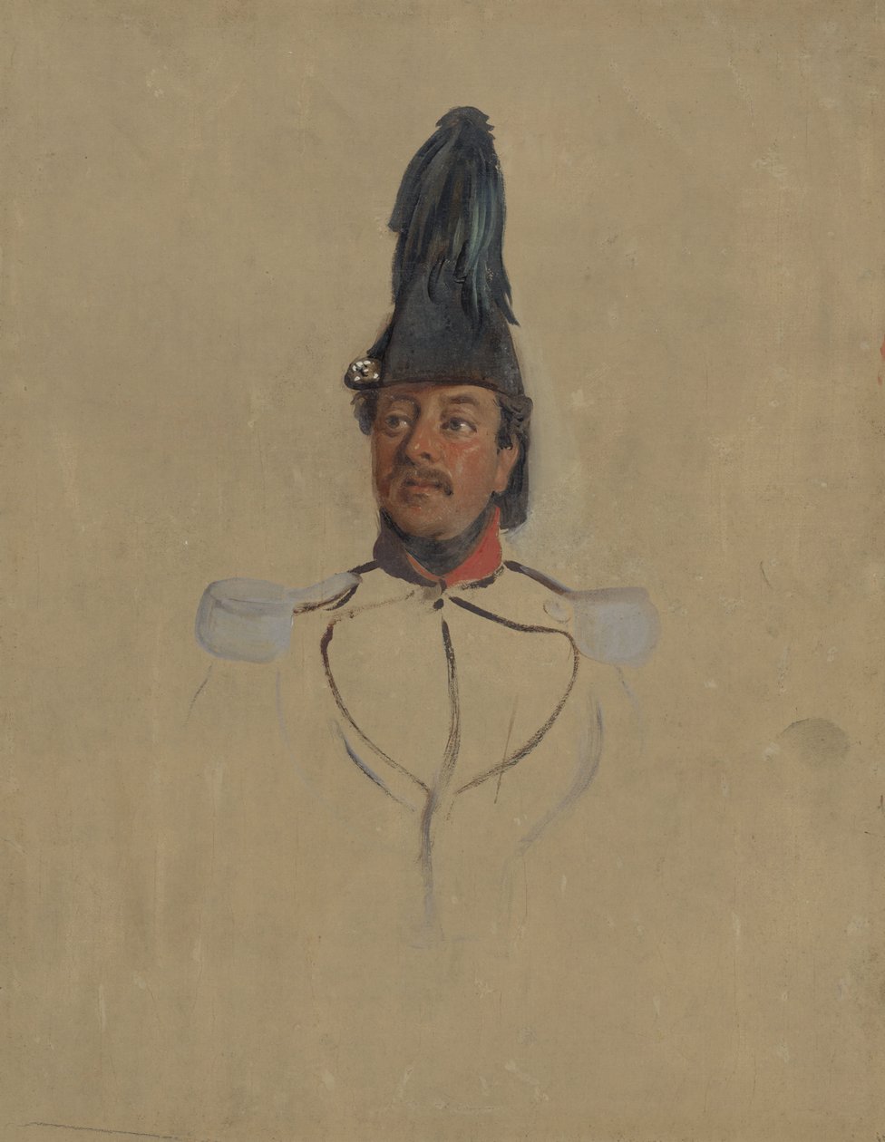Portretstudie van kapitein T.S. Nabal door Nicolaas Pieneman