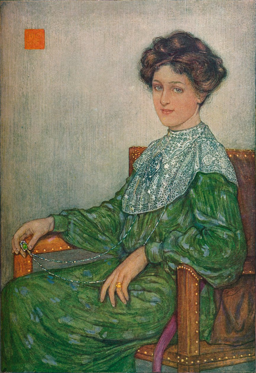 Portret van Mevrouw J. Maltwood, ca. 1892-1906, 1906-7 door Nicolaas Wilhelm Jungmann