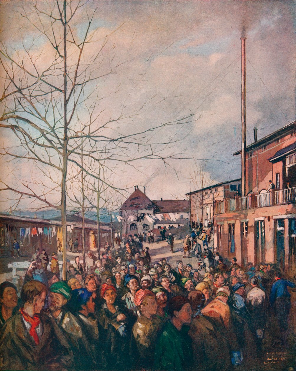 Ruhleben gevangenkamp, kerstdiner, 1917 door Nicolaas Wilhelm Jungmann