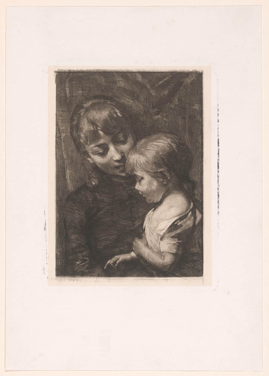 Vrouw met kind door Nicolaas van der Waay