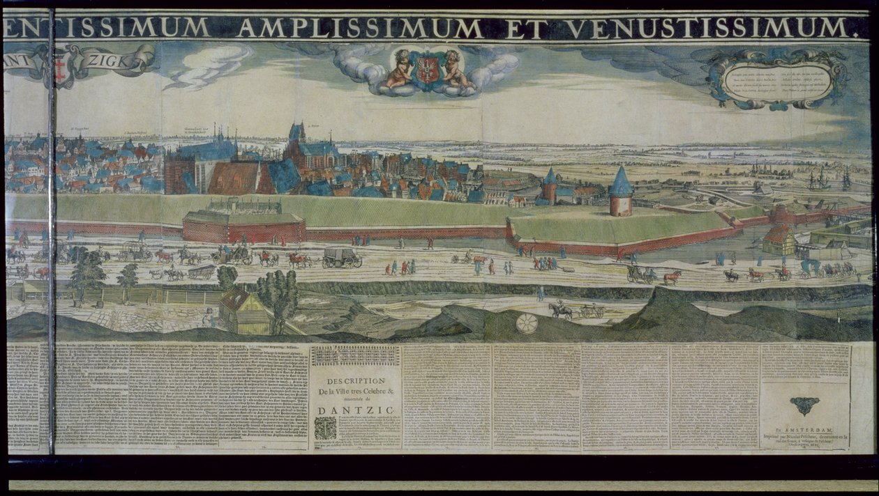 Panorama van Gdansk vanaf Biskupia Gorka door Nicolaes Jansz Visscher