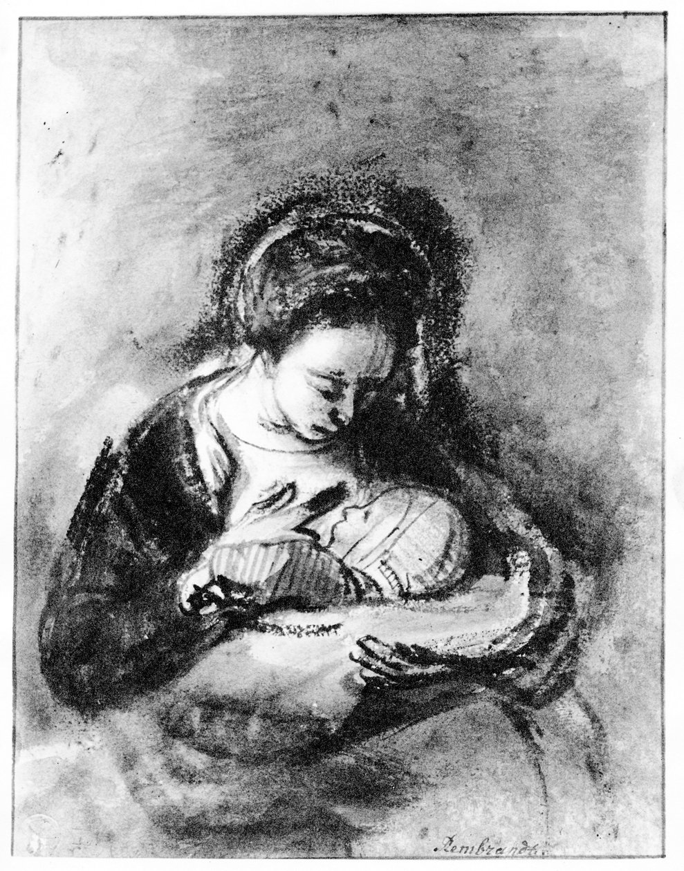 Moeder en kind, ca. 1655 door Nicolaes Maes