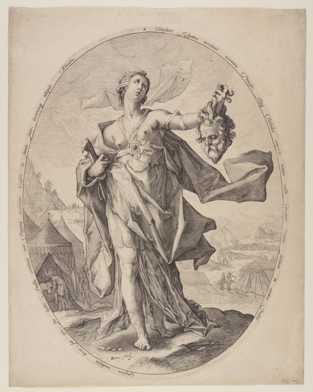 Judith met het hoofd van Holofernes door Nicolaes Braeu