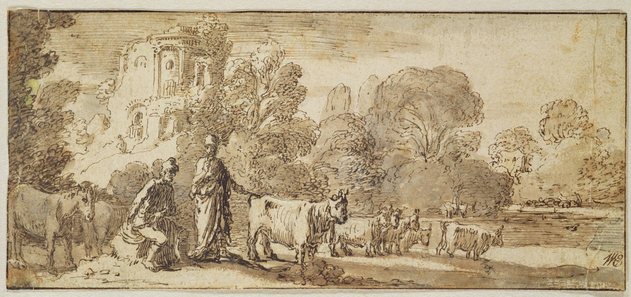 Mercurius en Argus met een kudde vee door Nicolaes Cornelisz Moeyaert