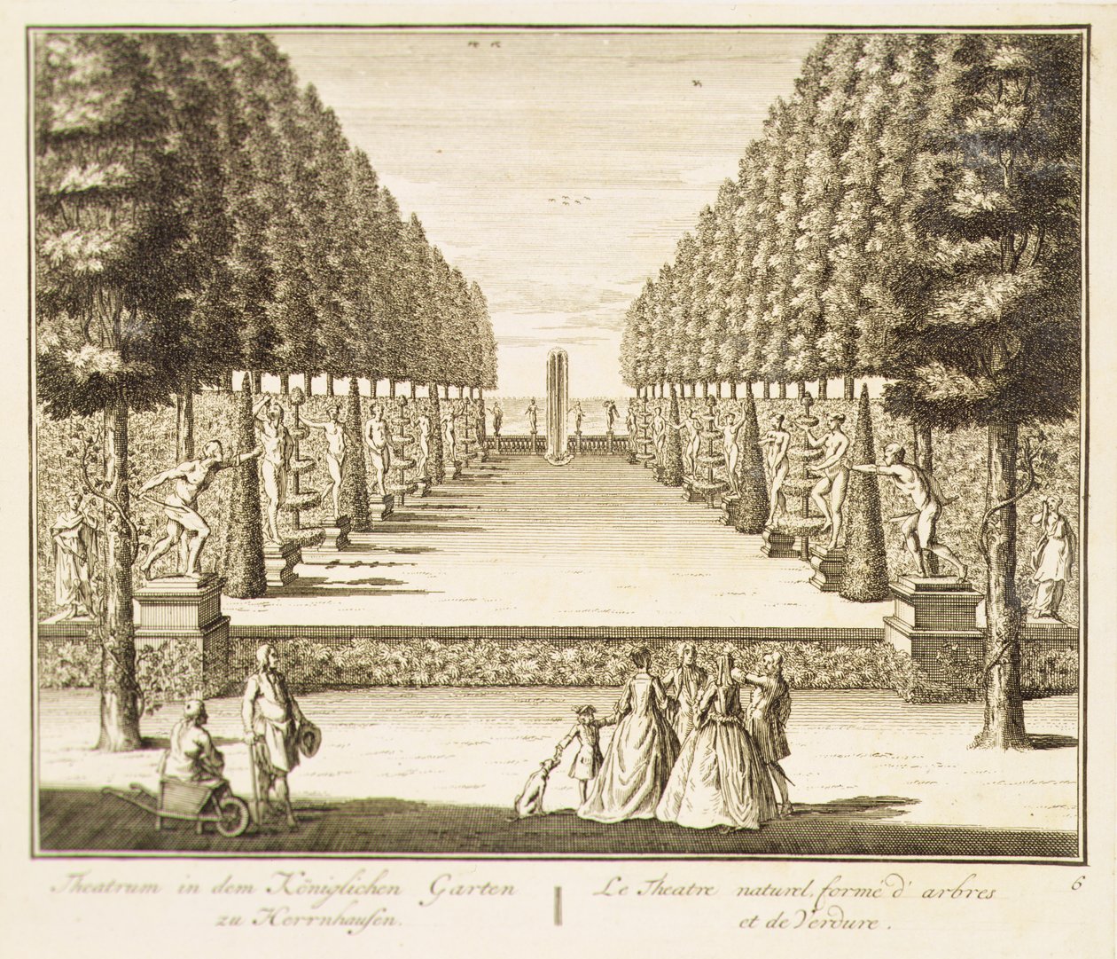 Natuurlijk theater van bomen en heggen door Nicolaes Jansz  Visscher