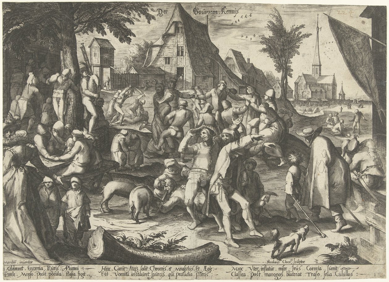 Boerenkermis door Nicolaes Jansz. Clock