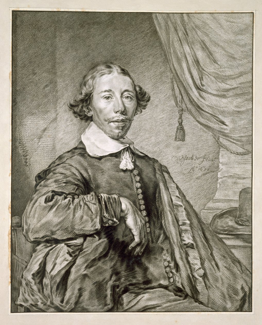 Portret van een Man, 1681 door Nicolaes Jansz Visscher