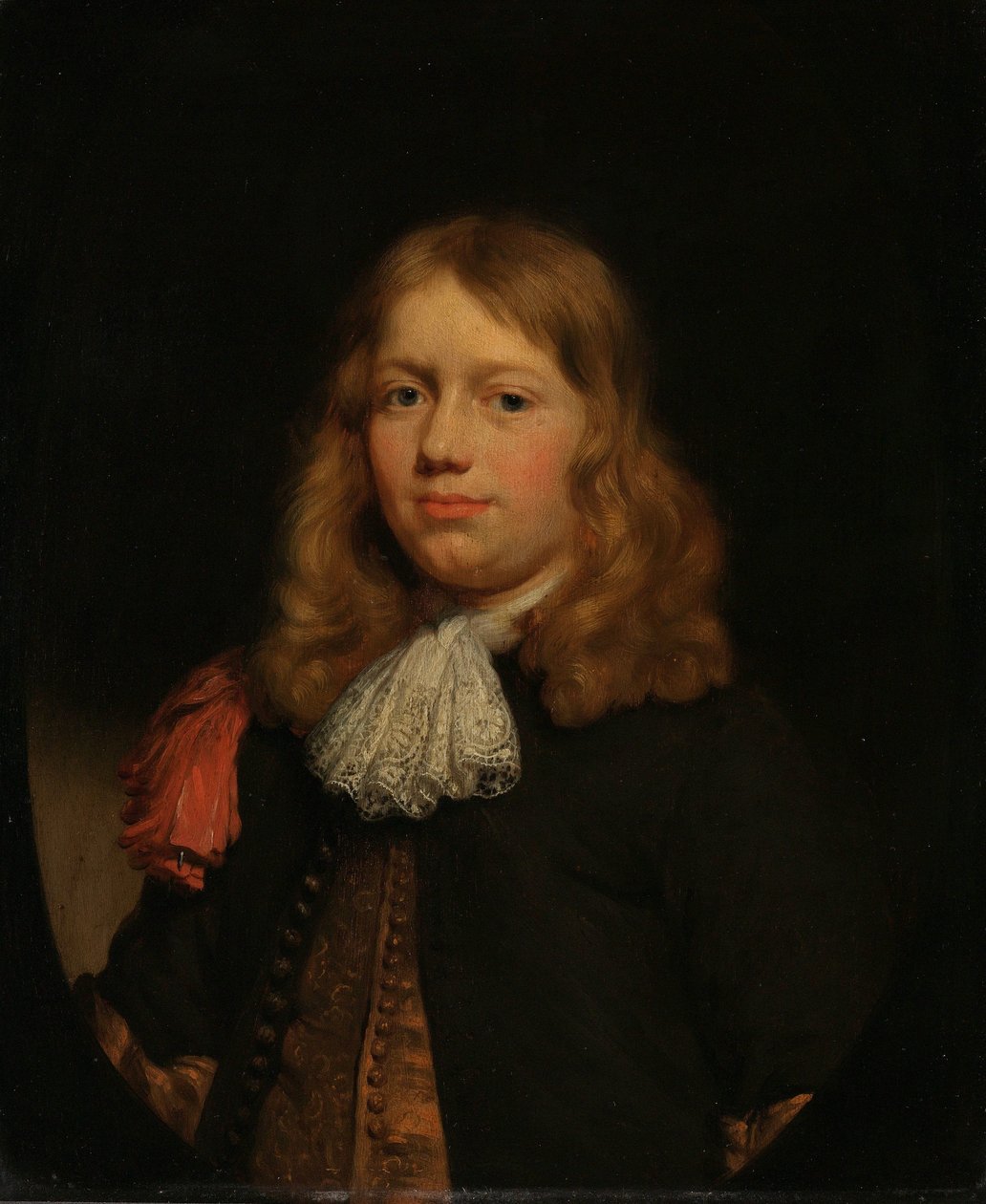 Portret van een Jonge Man door Nicolaes Maes (attributed to)