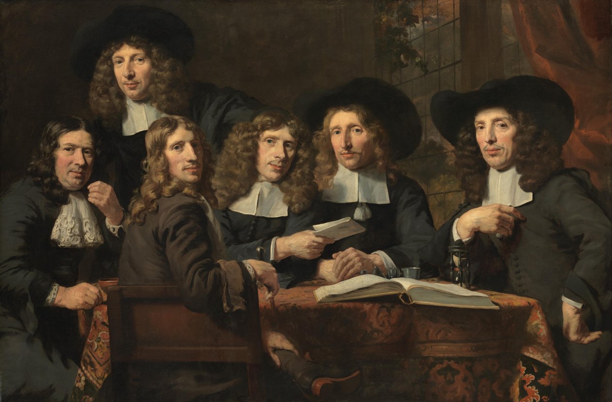 De overlieden van het Amsterdamse Chirurgijnsgilde door Nicolaes Maes