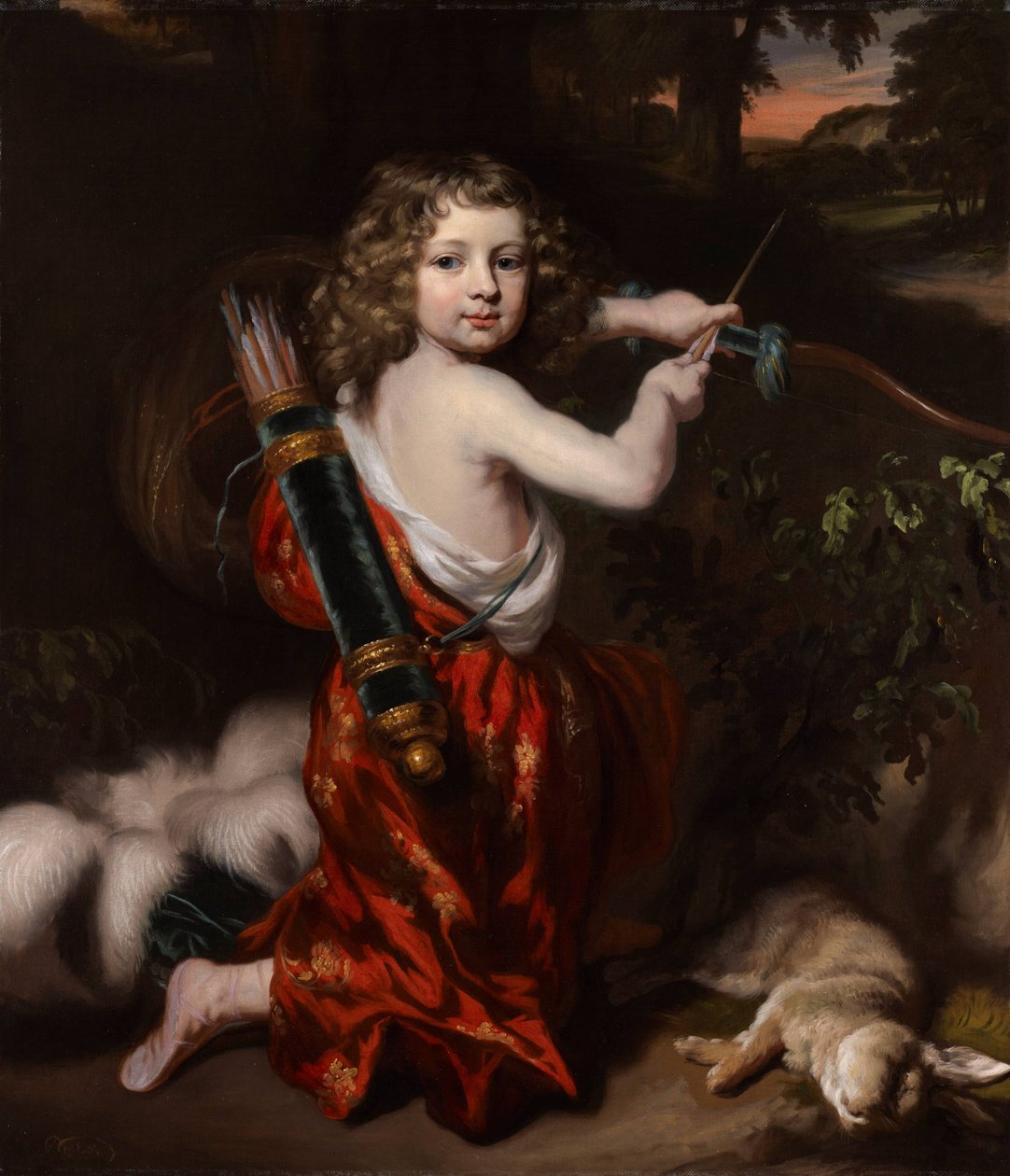 Portret van een onbekende jongen door Nicolaes Maes