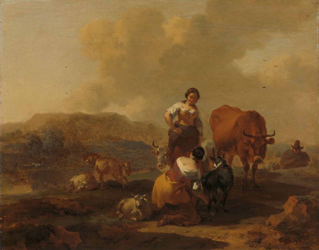 Italiaans landschap door Nicolaes Pietersz Berchem