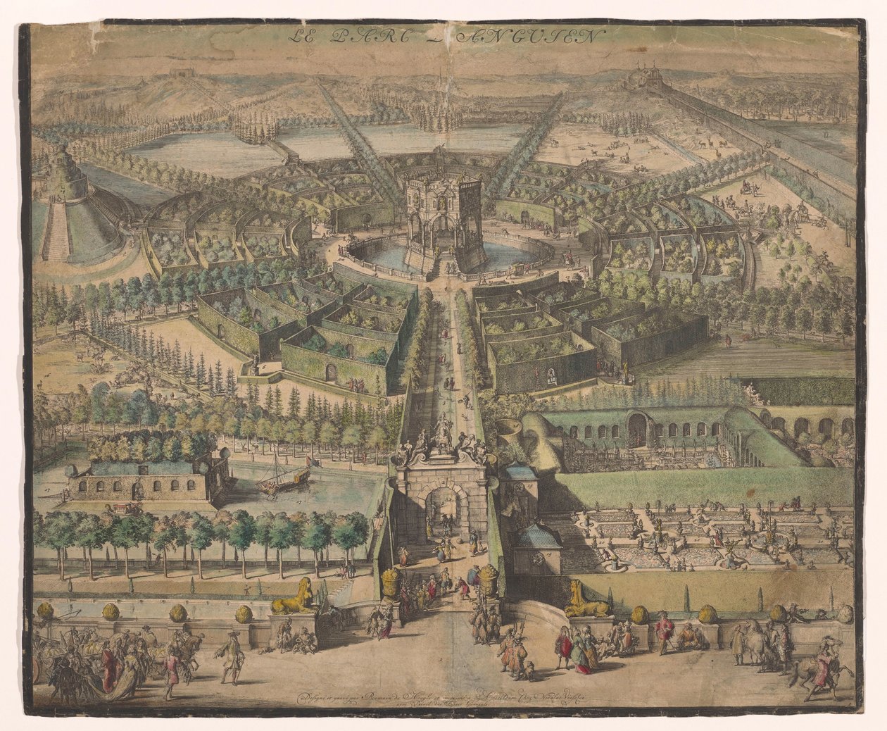 Gezicht op het Park van Enghien door Nicolaes Visscher (I)