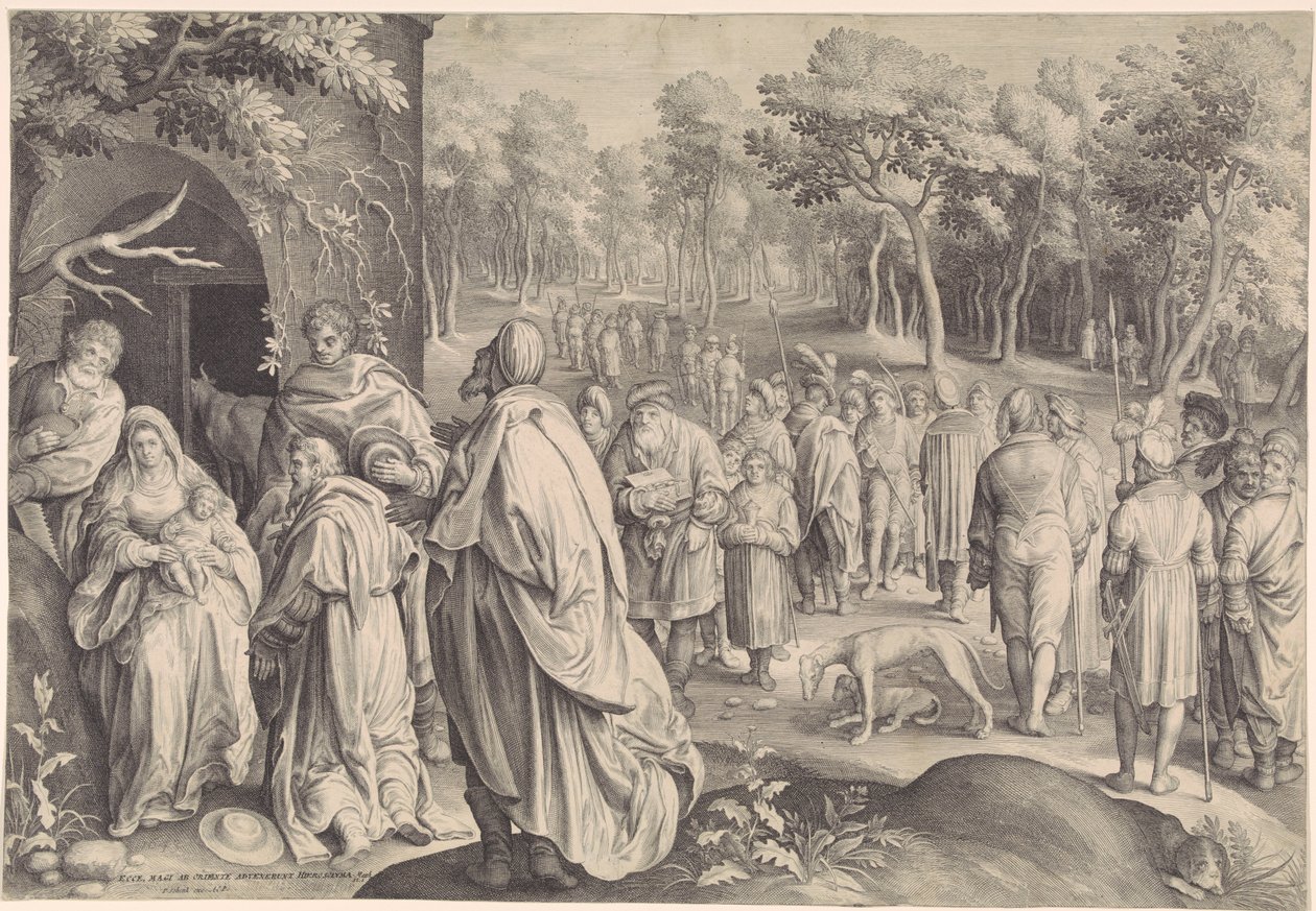 Aanbidding der koningen door Nicolaes de Bruyn