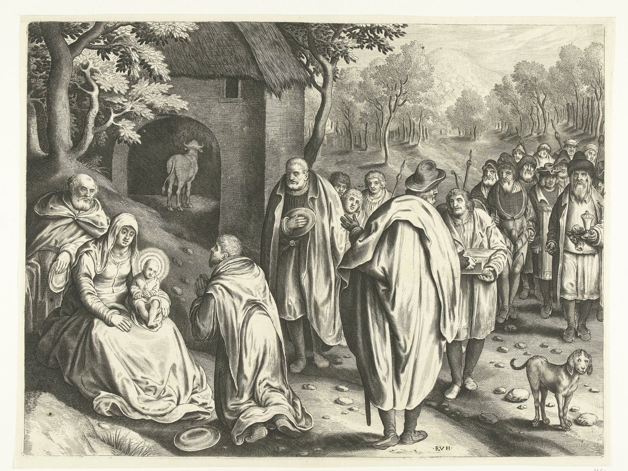 Aanbidding der koningen door Nicolaes de Bruyn