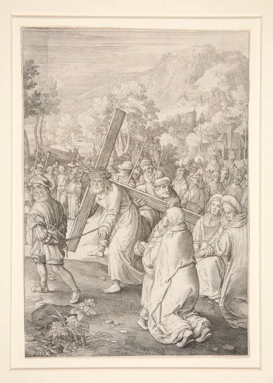 Christus Draagt het Kruis (Passieserie) door Nicolaes de Bruyn